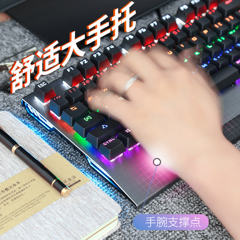 Silver carving small F can be changed shaft mechanical keyboard Eat chicken game esports metal round key punk typing computer accessories