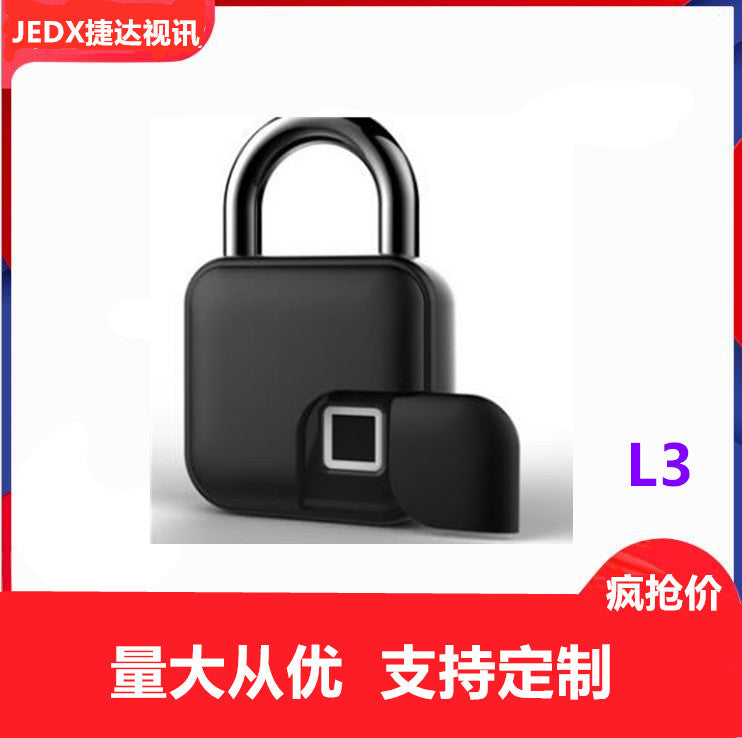 Cross-border hot sale Smart fingerprint padlock Waterproof electronic lock Gym small lock Warehouse door Dormitory door lock