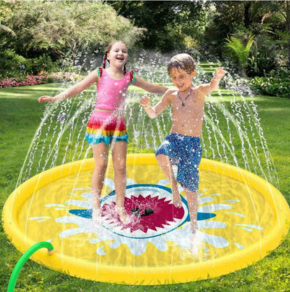 Children play beach toys summer children outdoor water spray mat lawn beach games sprinkle large cushion