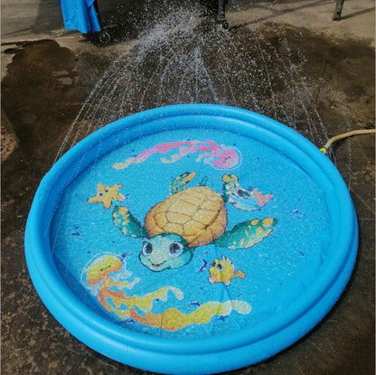 Children play beach toys summer children outdoor water spray mat lawn beach games sprinkle large cushion