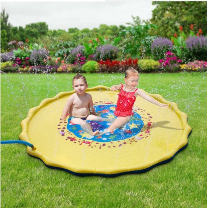 Children play beach toys summer children outdoor water spray mat lawn beach games sprinkle large cushion