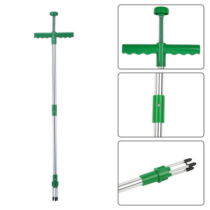 The new weed puller aluminum tube root digger grass cutter root remover ripper weeding tool can split the aluminum tube in two sections