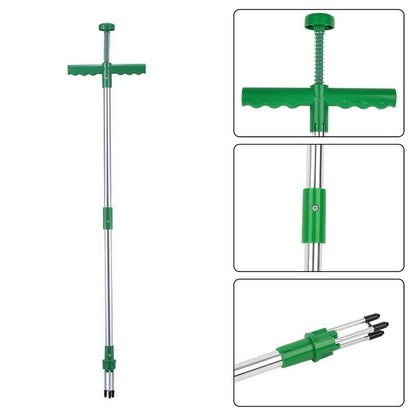 The new weed puller aluminum tube root digger grass cutter root remover ripper weeding tool can split the aluminum tube in two sections