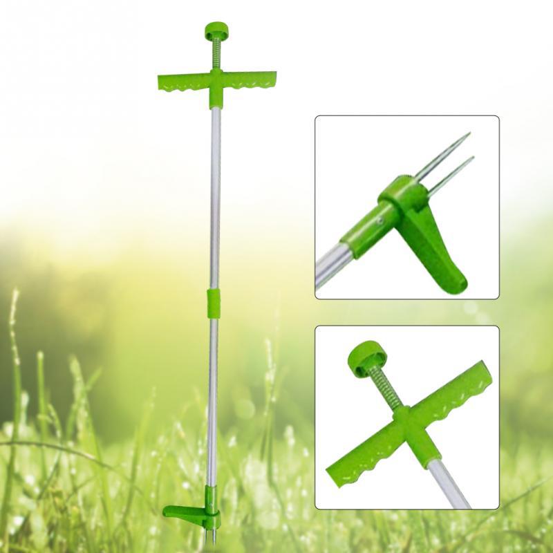 The new weed puller aluminum tube root digger grass cutter root remover ripper weeding tool can split the aluminum tube in two sections