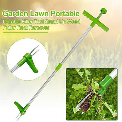 The new weed puller aluminum tube root digger grass cutter root remover ripper weeding tool can split the aluminum tube in two sections