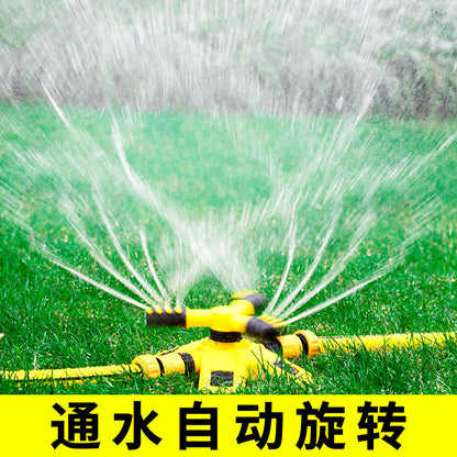 360-degree automatic rotating sprinkler head nursery irrigation rotating three-fork sprinkler serial sprinkler watering device