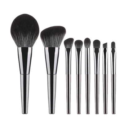 FLD 11/8pcs Natural Hair Green Makeup Brushes Foundation Powder Eyeshadow Eyebrow Brush Set Cosmetic Tool Profesional Maquillaje